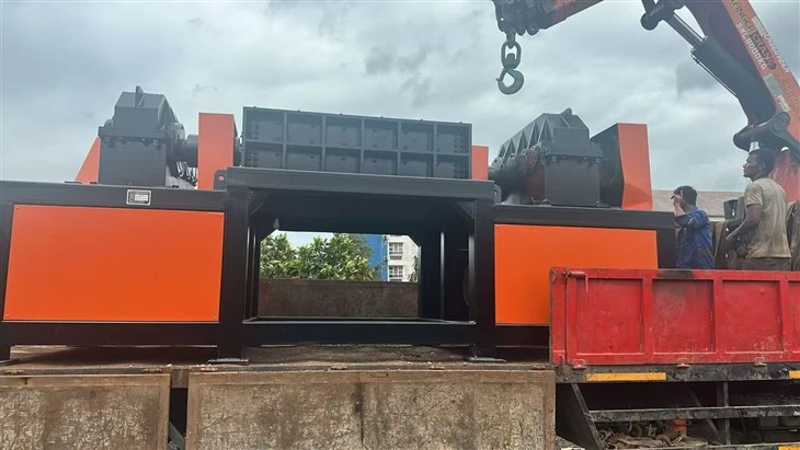High-capacity Dual-Shaft Scrap Shredder For High-Hardness Metals